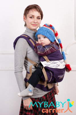 Эрго-рюкзак My Baby Stile, фиолетовый, птицы Слинг Май Бэби Керриер рекомендуется начать использовать с рождения и по достижении 20 килограммового веса. Даже один рюкзак уверенно прослужит вам, даст возможность ношения ребенка лицом к маме, сбоку, сзади или полулежа.